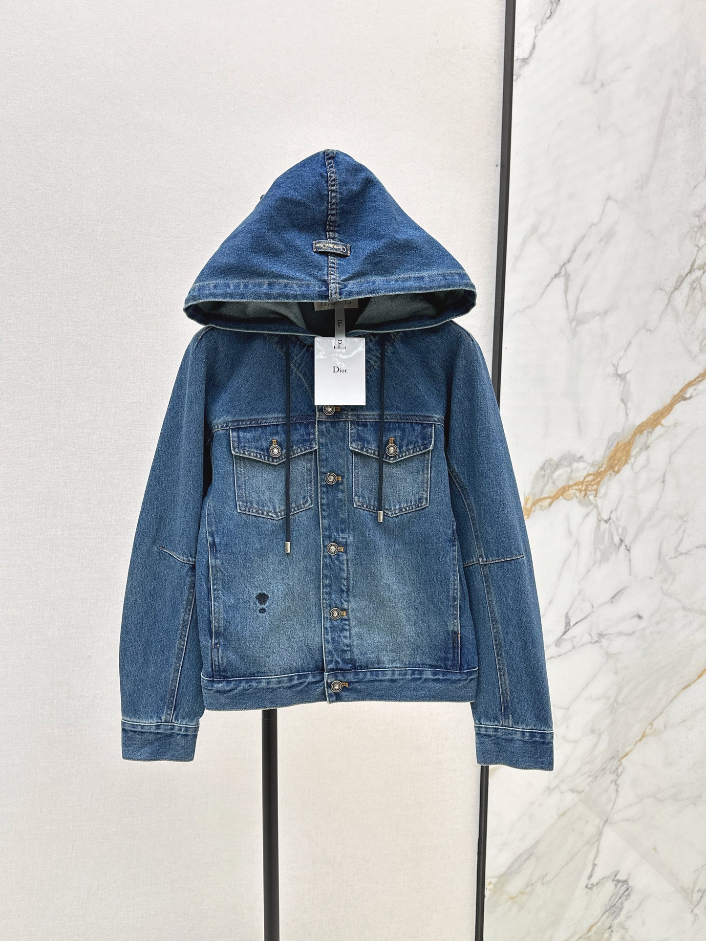 Hooded denim jacket