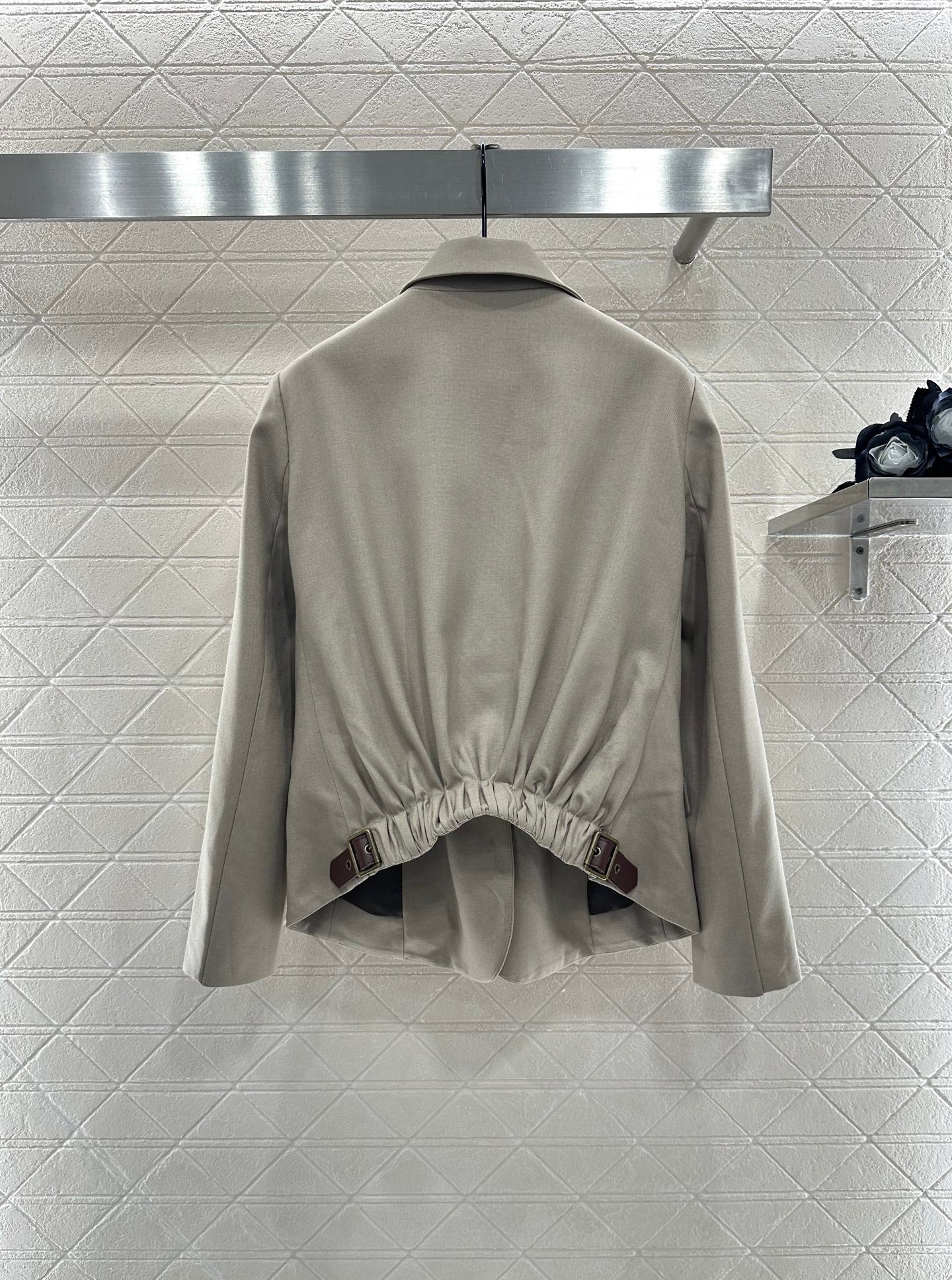 25fw Elastic pleated suit jacket