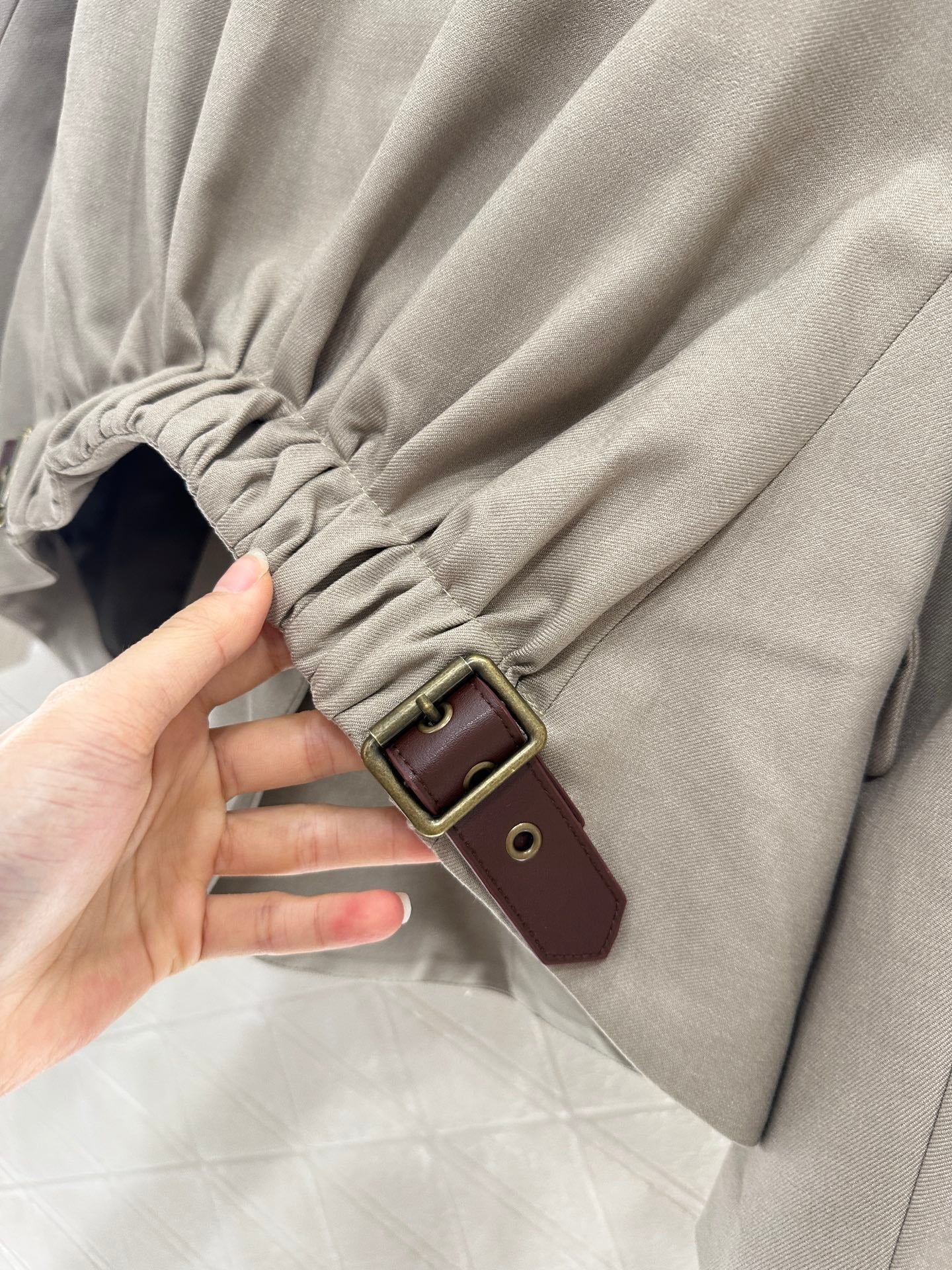 25fw Elastic pleated suit jacket