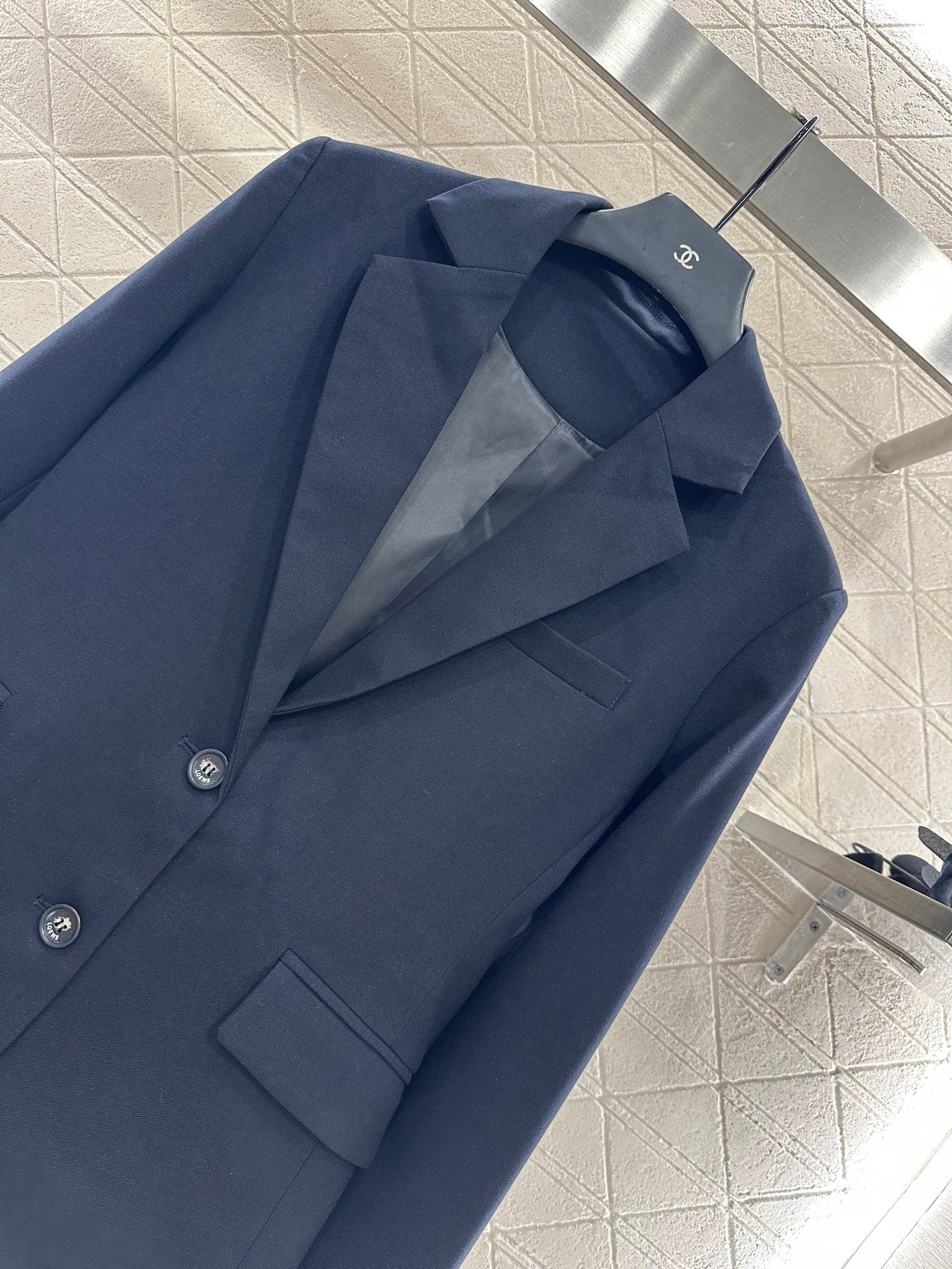 25fw Elastic pleated suit jacket