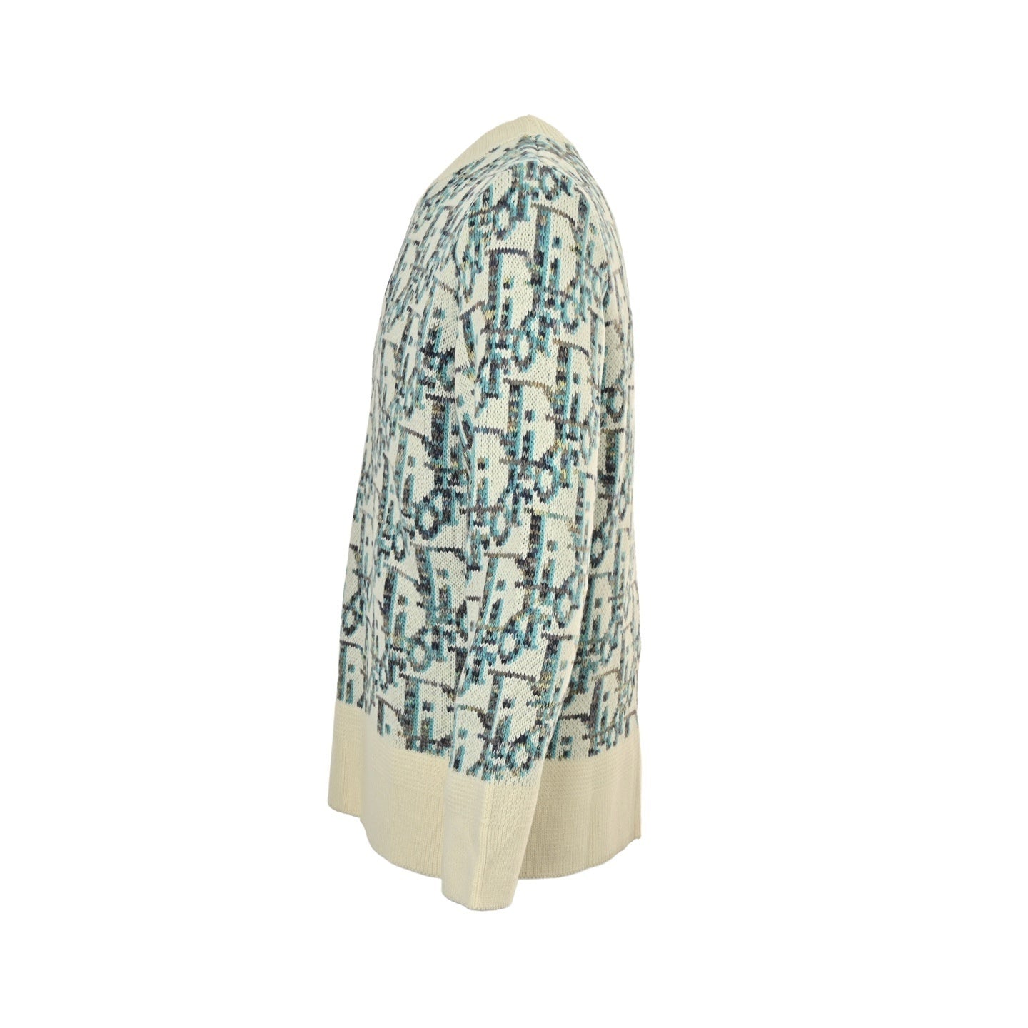 25Fw all-over print monogram jacquard sweater
