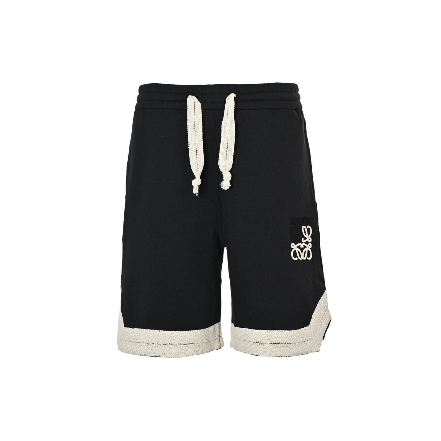 25 Color blocked woven woven ribbon embroidered shorts