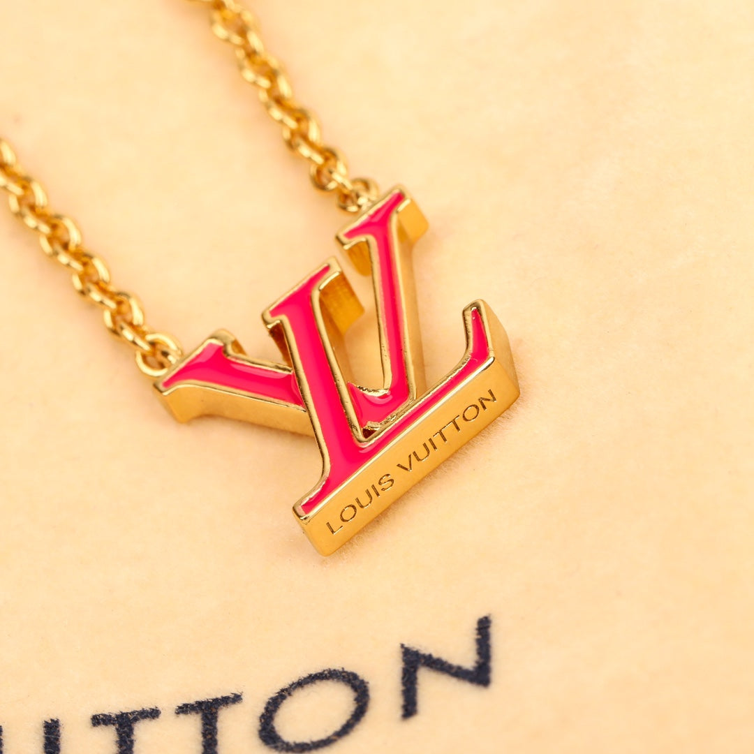 Classic logo letter necklace