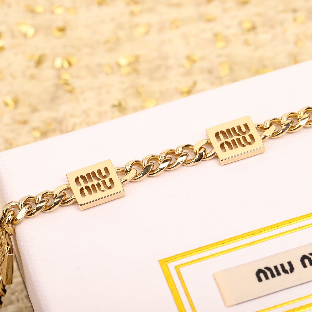 Classic block letter logo necklace