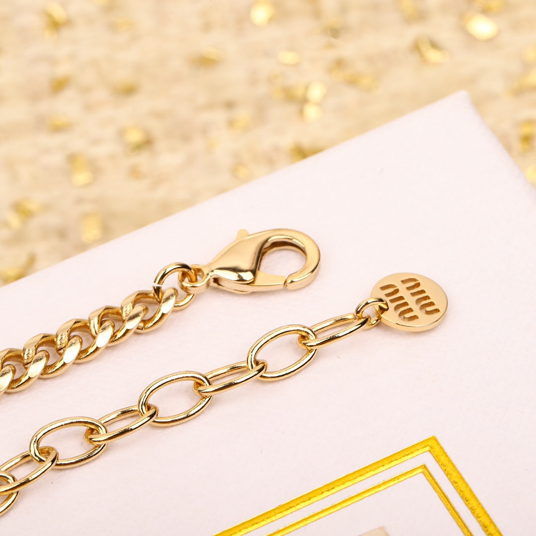 Classic block letter logo necklace