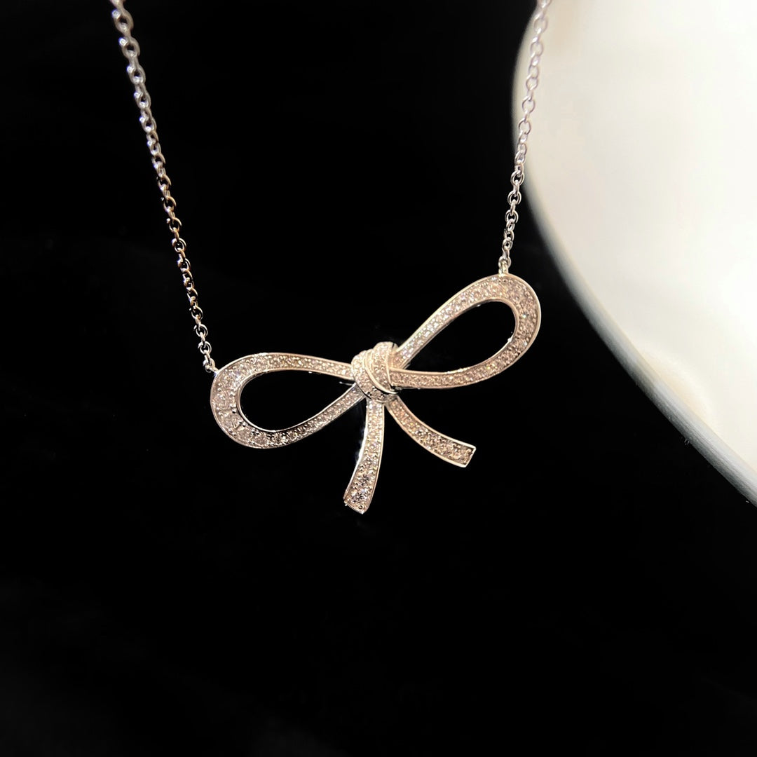 Bow Diamond Necklace