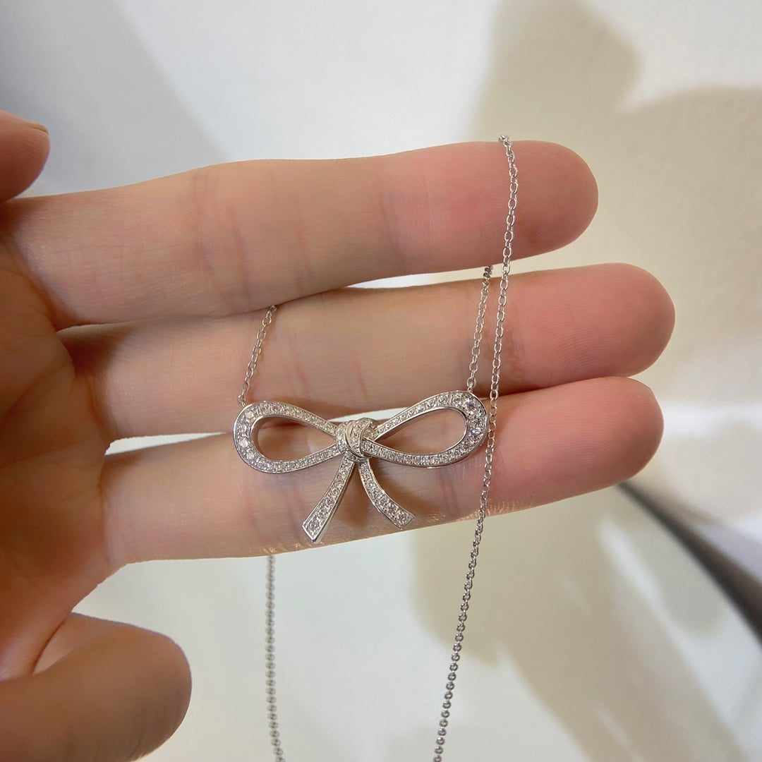 Bow Diamond Necklace