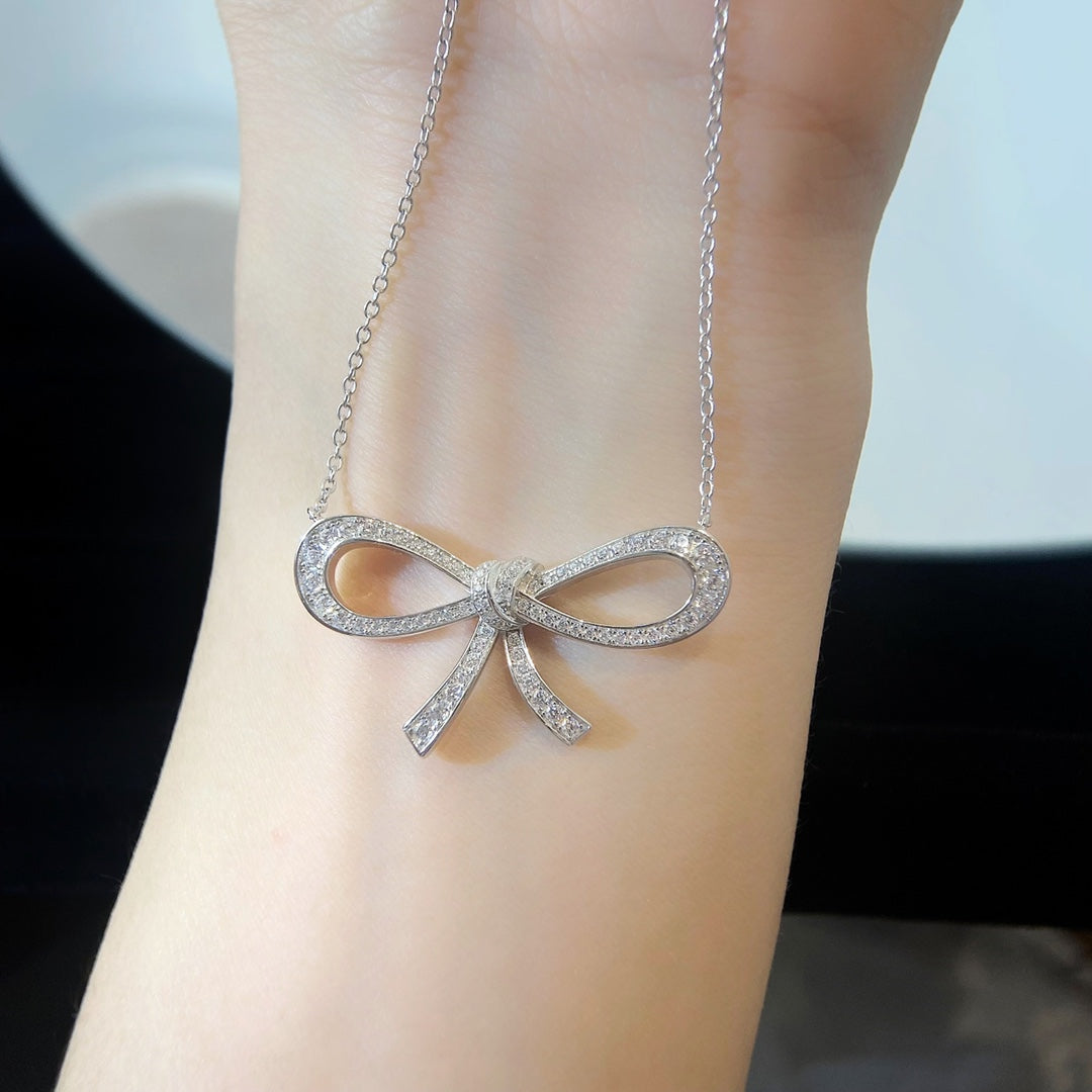 Bow Diamond Necklace