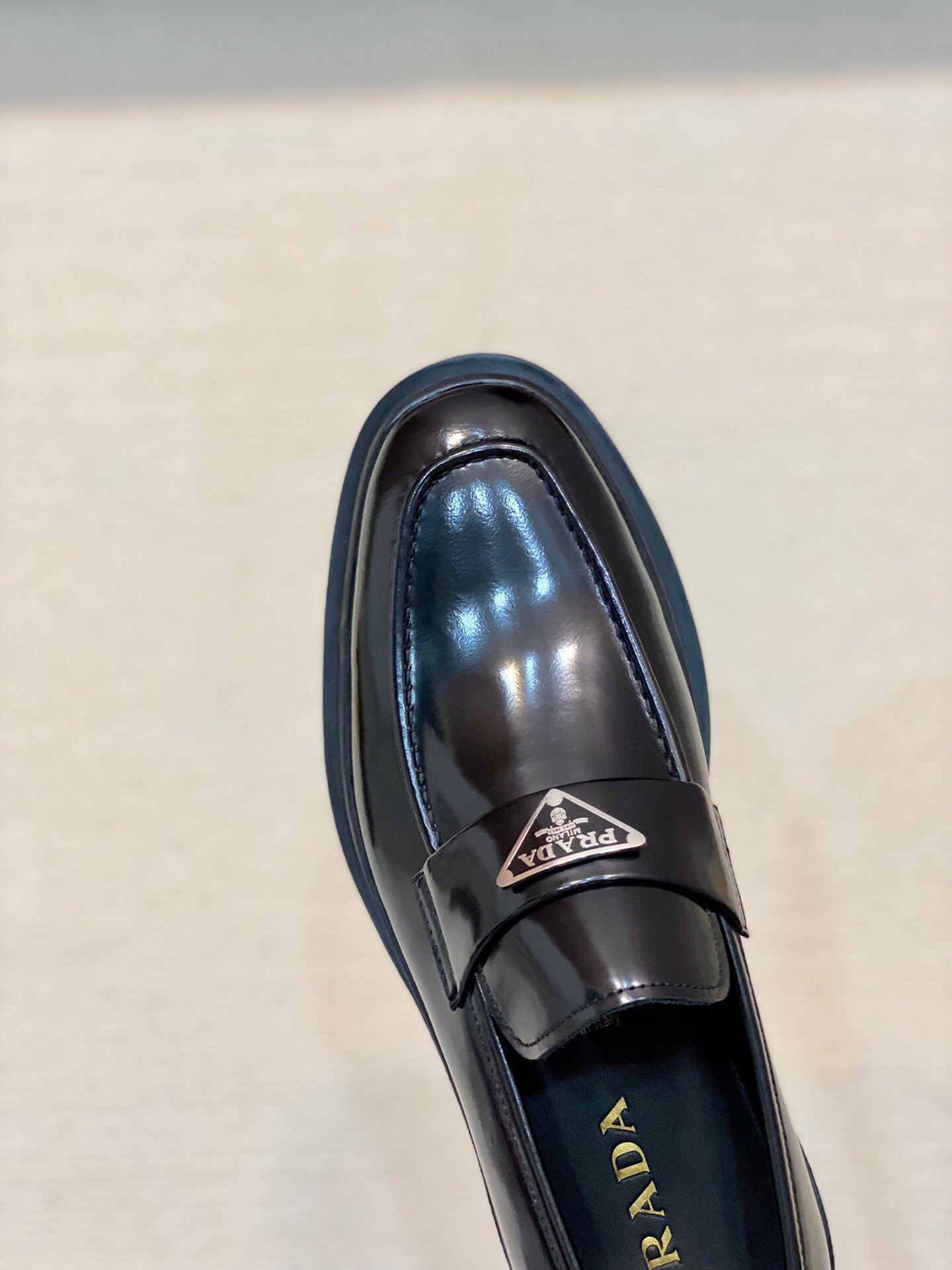 P High-end men's thick-soled derby shoes
