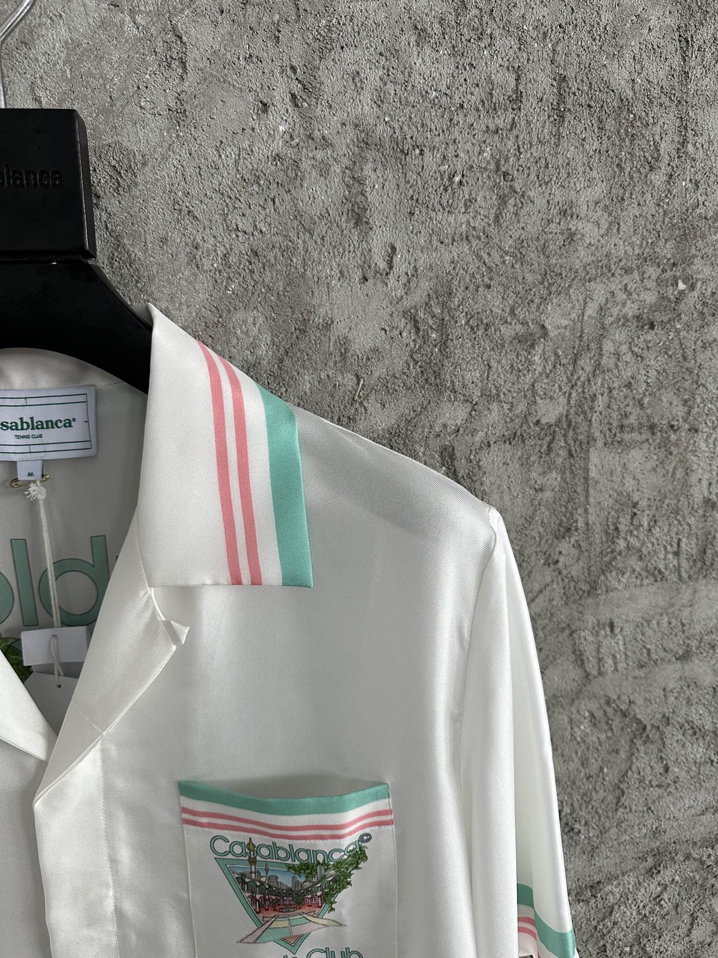 25ss Fountain pattern silk short-sleeved shirt