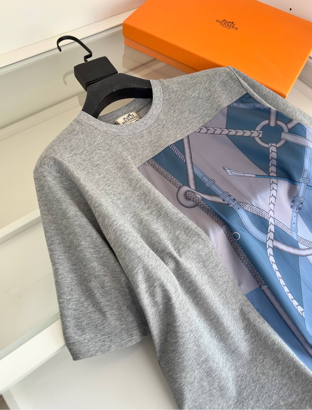 2025 Spring and Summer New Splicing Printed T-shirt