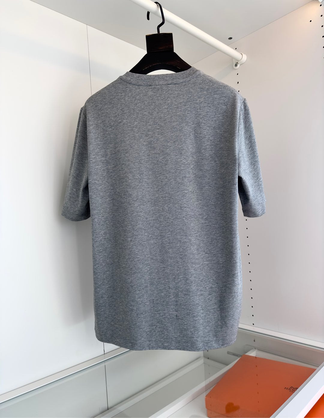 2025 Spring and Summer Graphic Printed Slightly Wide Round Neck Short Sleeve T-shirt