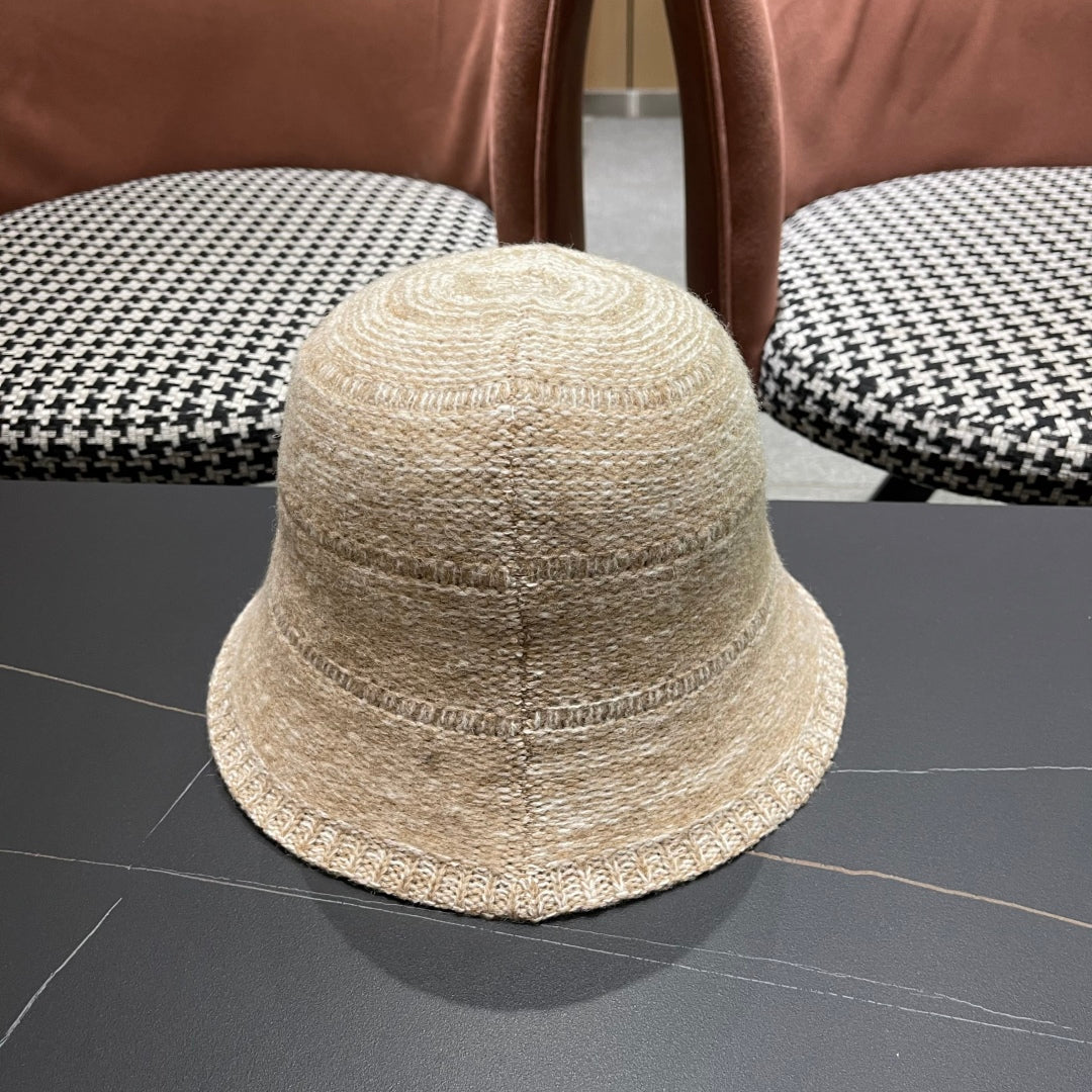 FW Mixed-Color Knit New Fisherman's Hat for Women