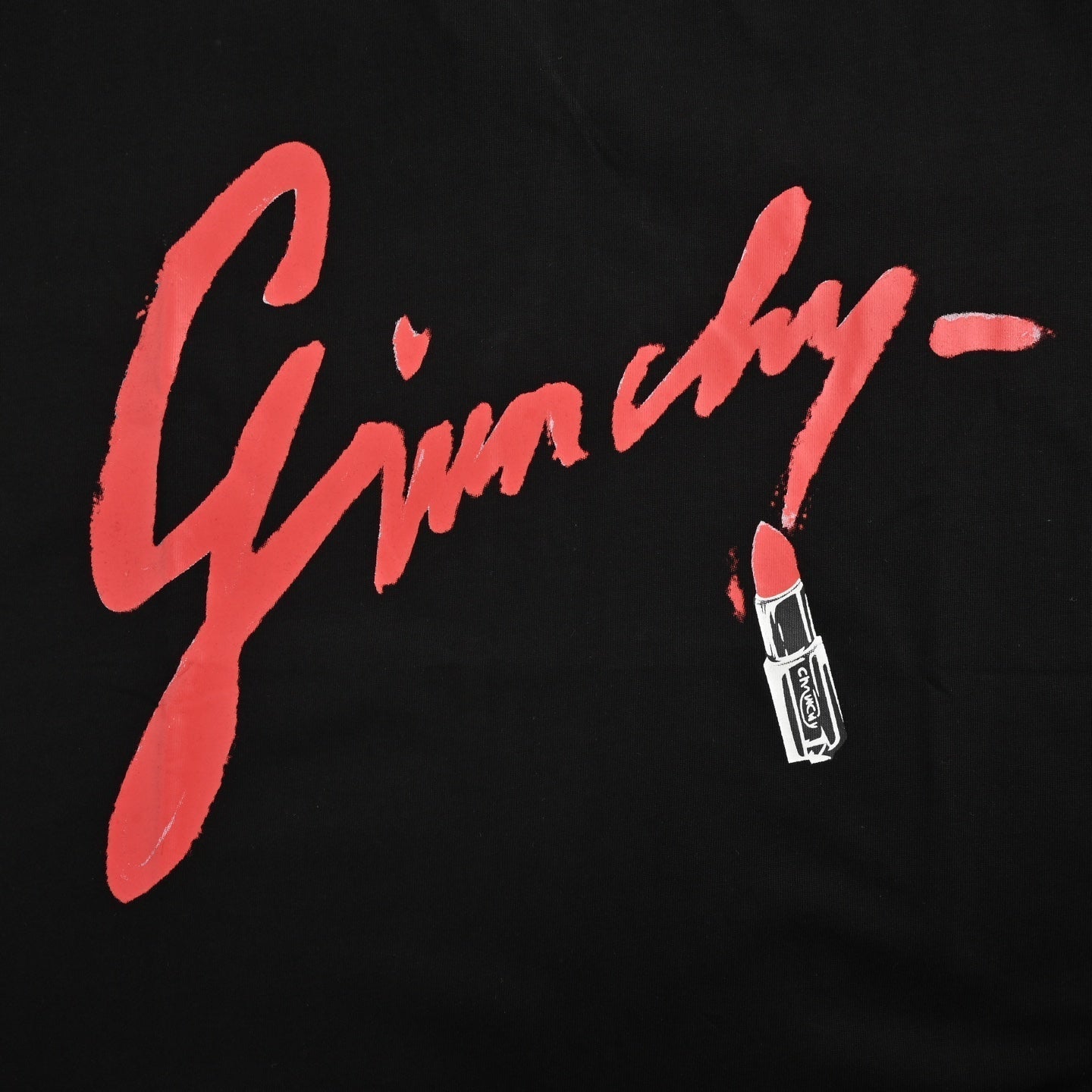 Limited lipstick letter print short sleeves