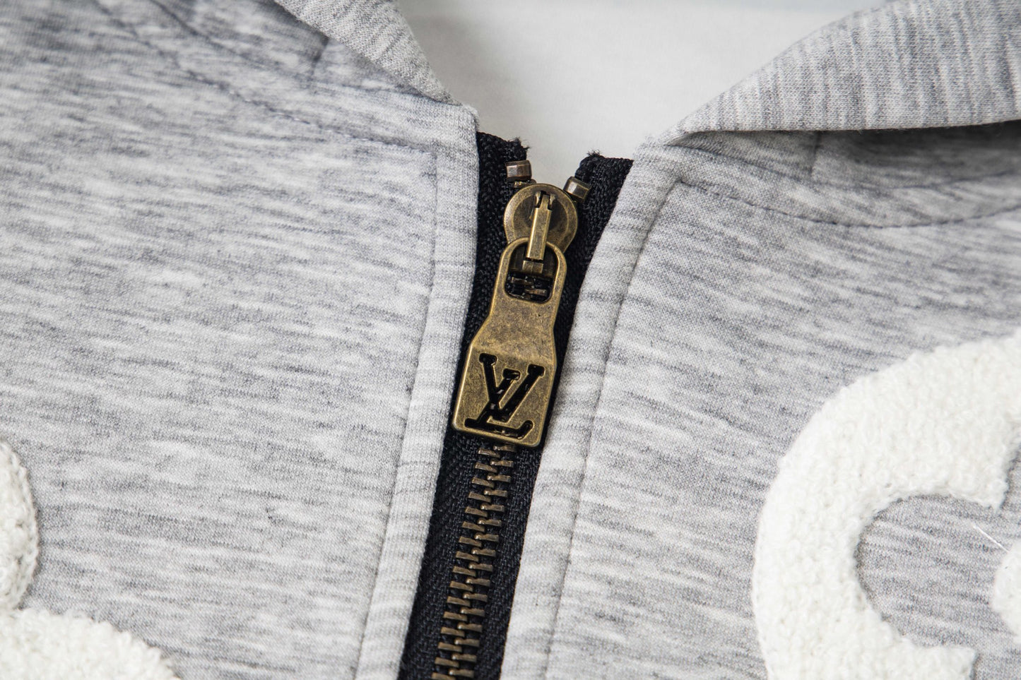 25ss Devoré Terry Embroidery Zippered Hooded Jacket