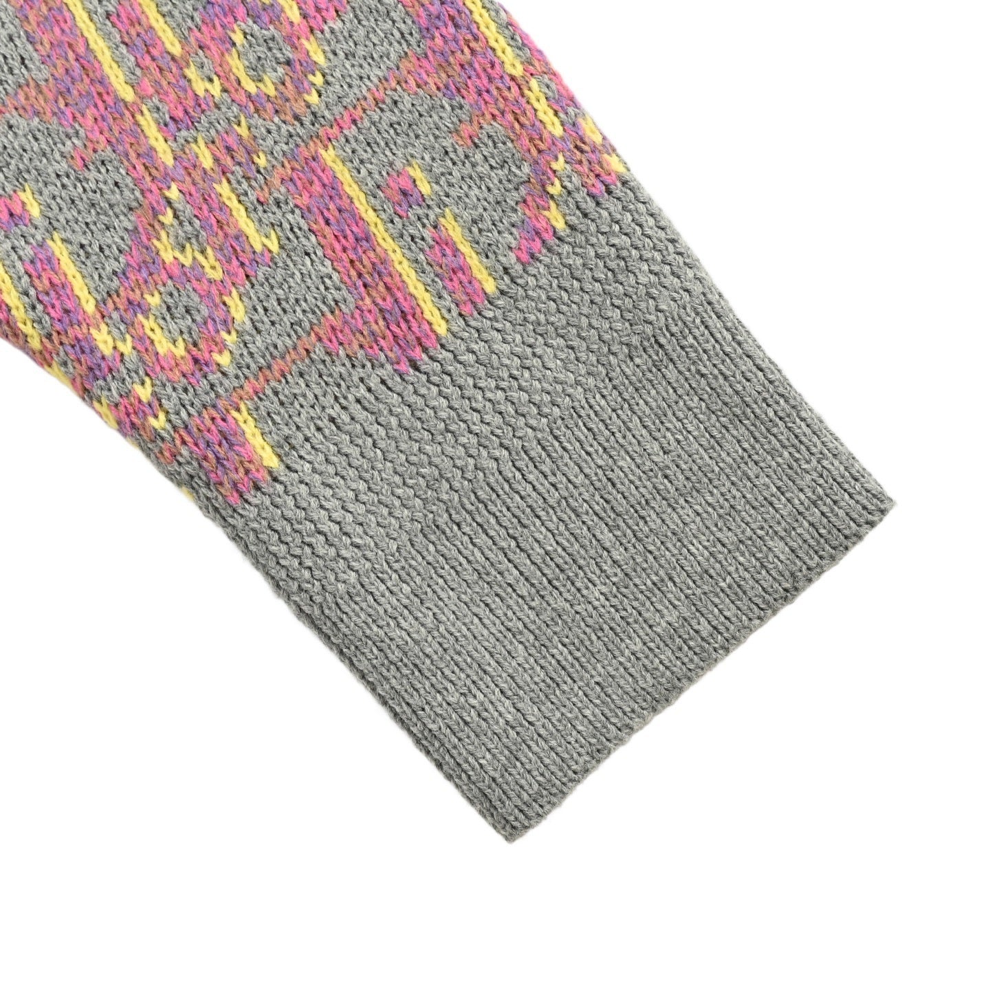 25Fw all-over print monogram jacquard crew neck sweater