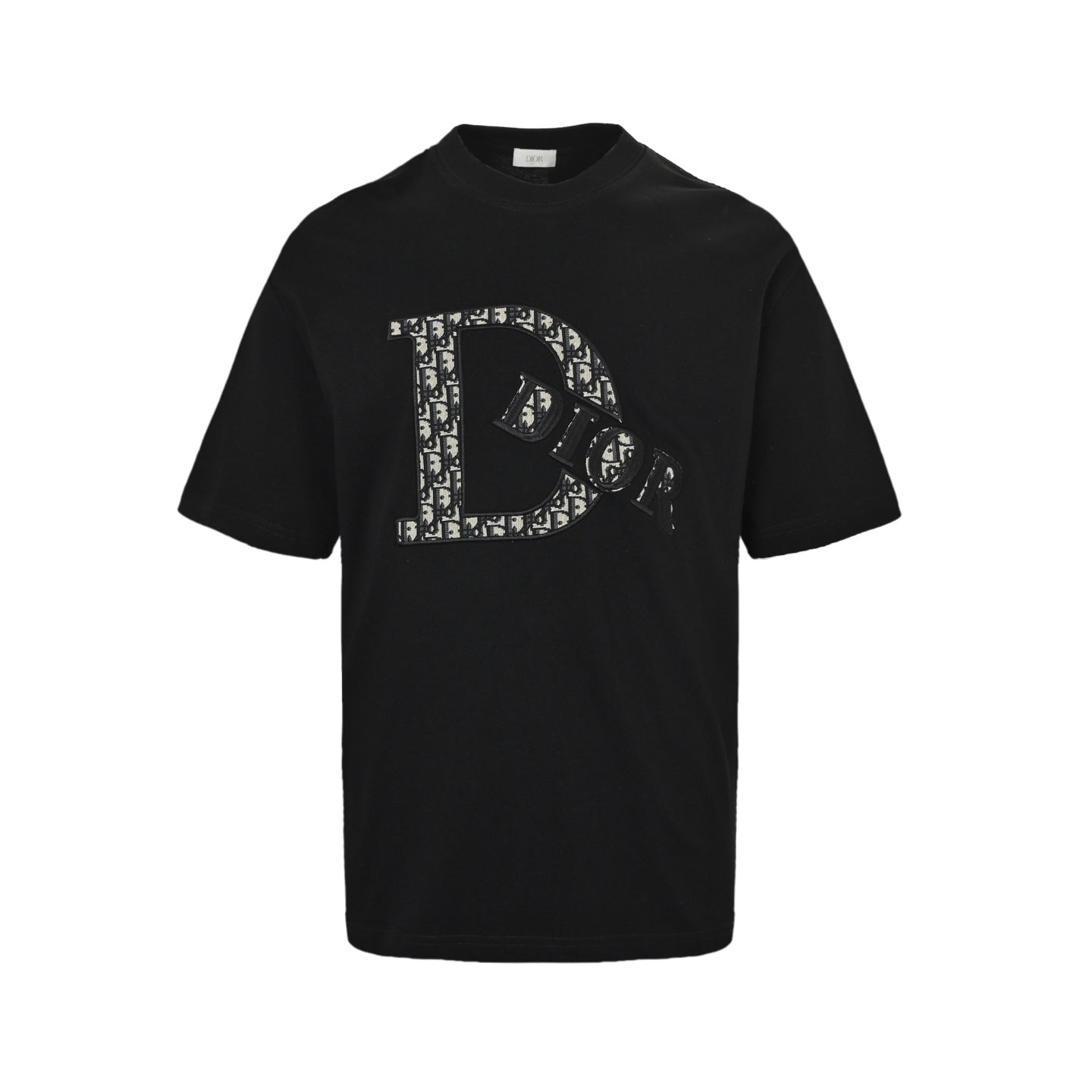 Presbyopic appliqué embroidered letter short sleeves