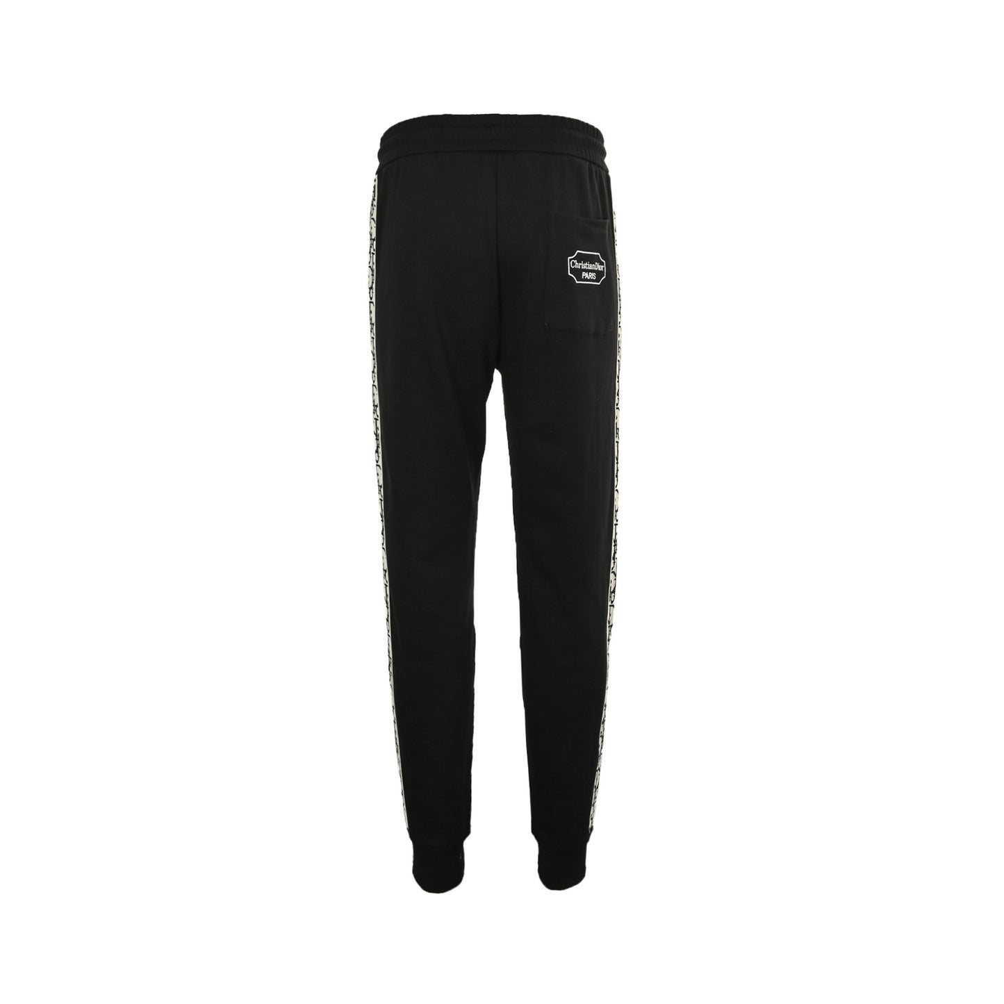 jacquard webbing trousers with embroidered logo