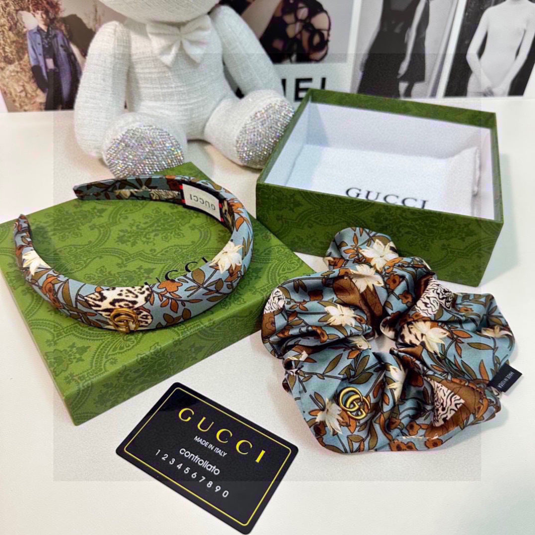 Floral Two-Piece Headband and Hair Tie Set