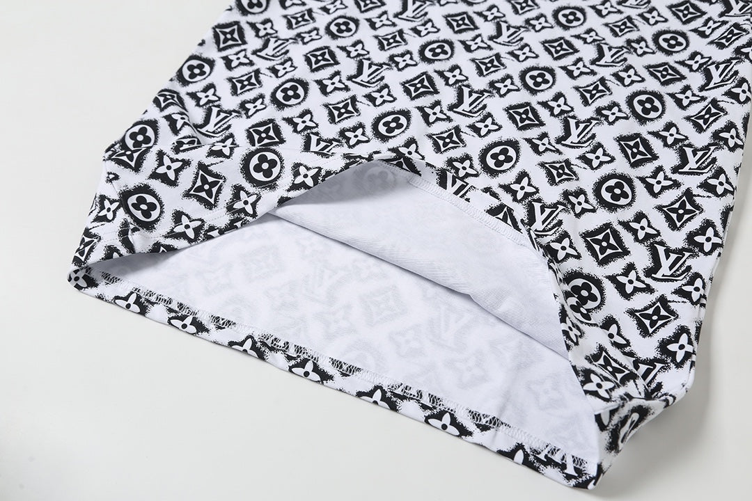 25ss Pixel dot matrix full printed short sleeved T-shirt