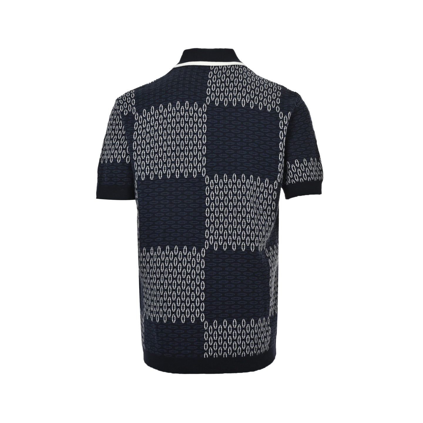 25ss checkerboard knitted short sleeve cardigan