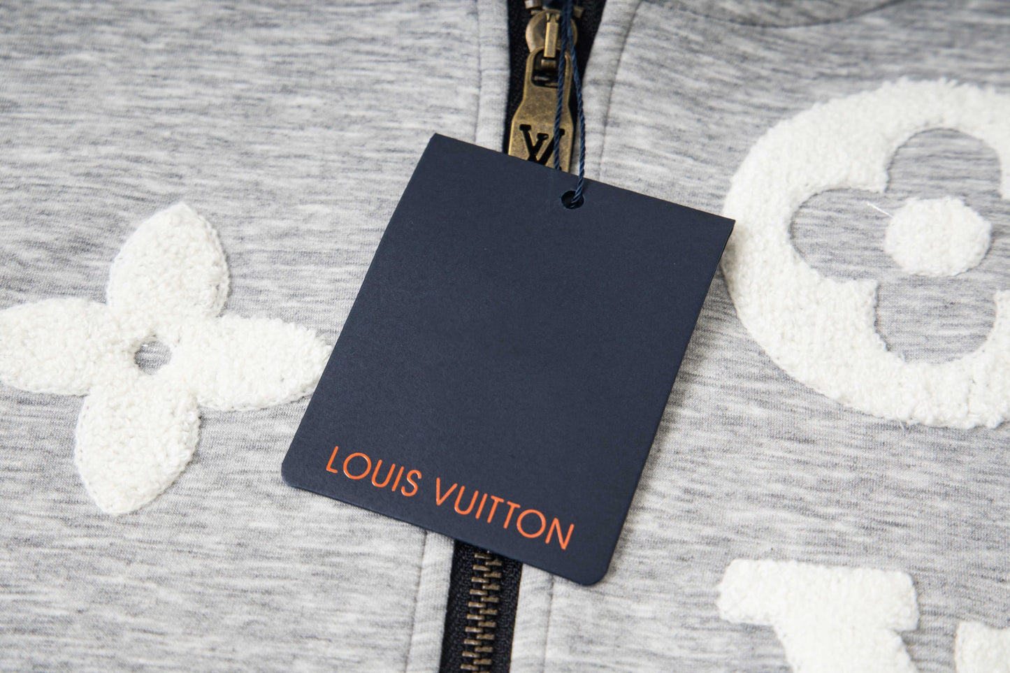 25ss Devoré Terry Embroidery Zippered Hooded Jacket