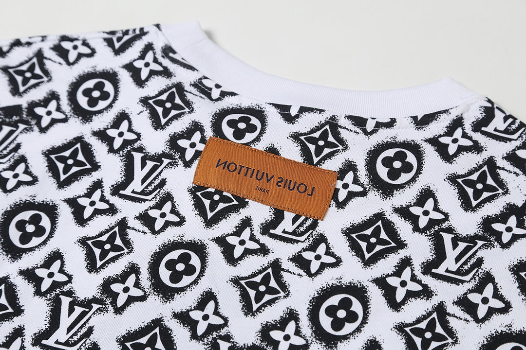 25ss Pixel dot matrix full printed short sleeved T-shirt