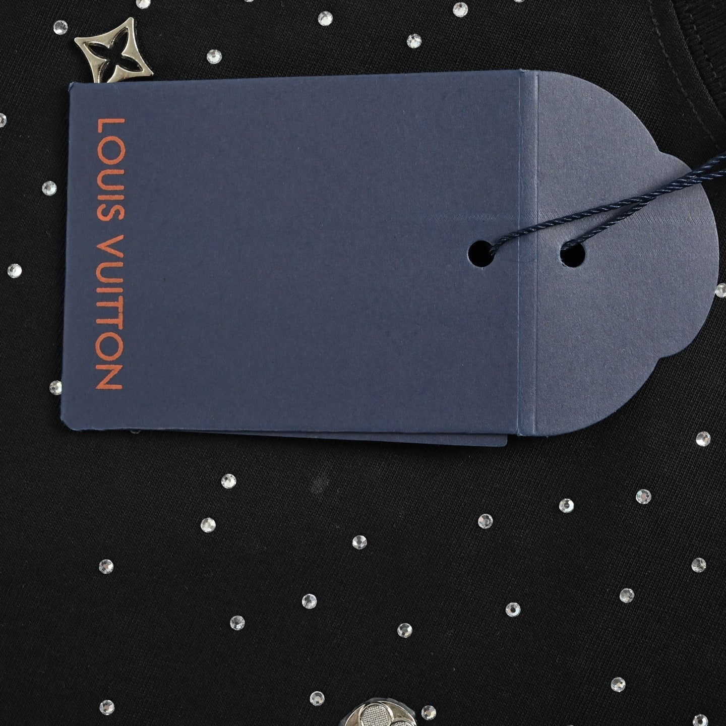 25ss Rivet Logo Starry Sky Hot Diamond Short Sleeve