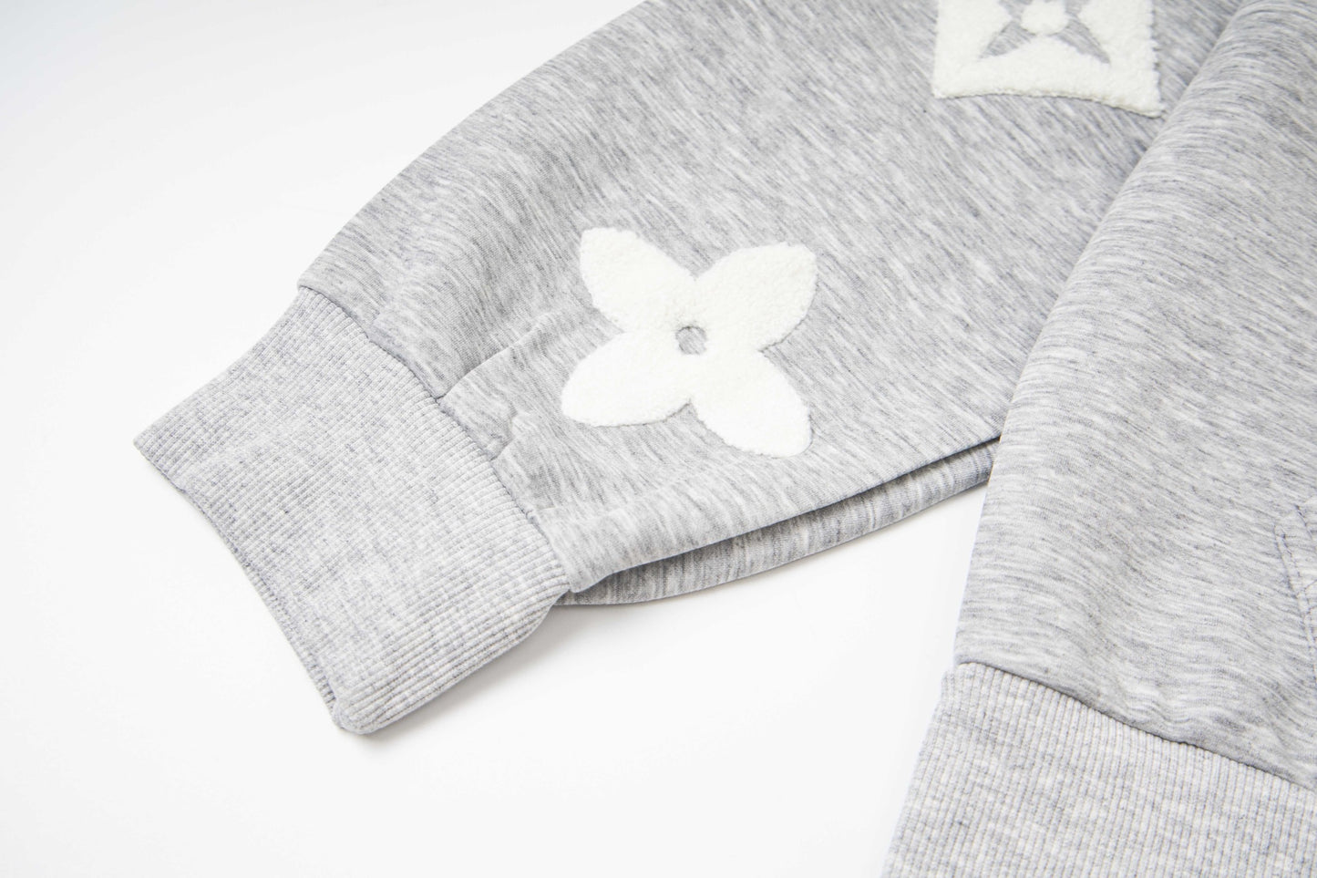 25ss Devoré Terry Embroidery Zippered Hooded Jacket