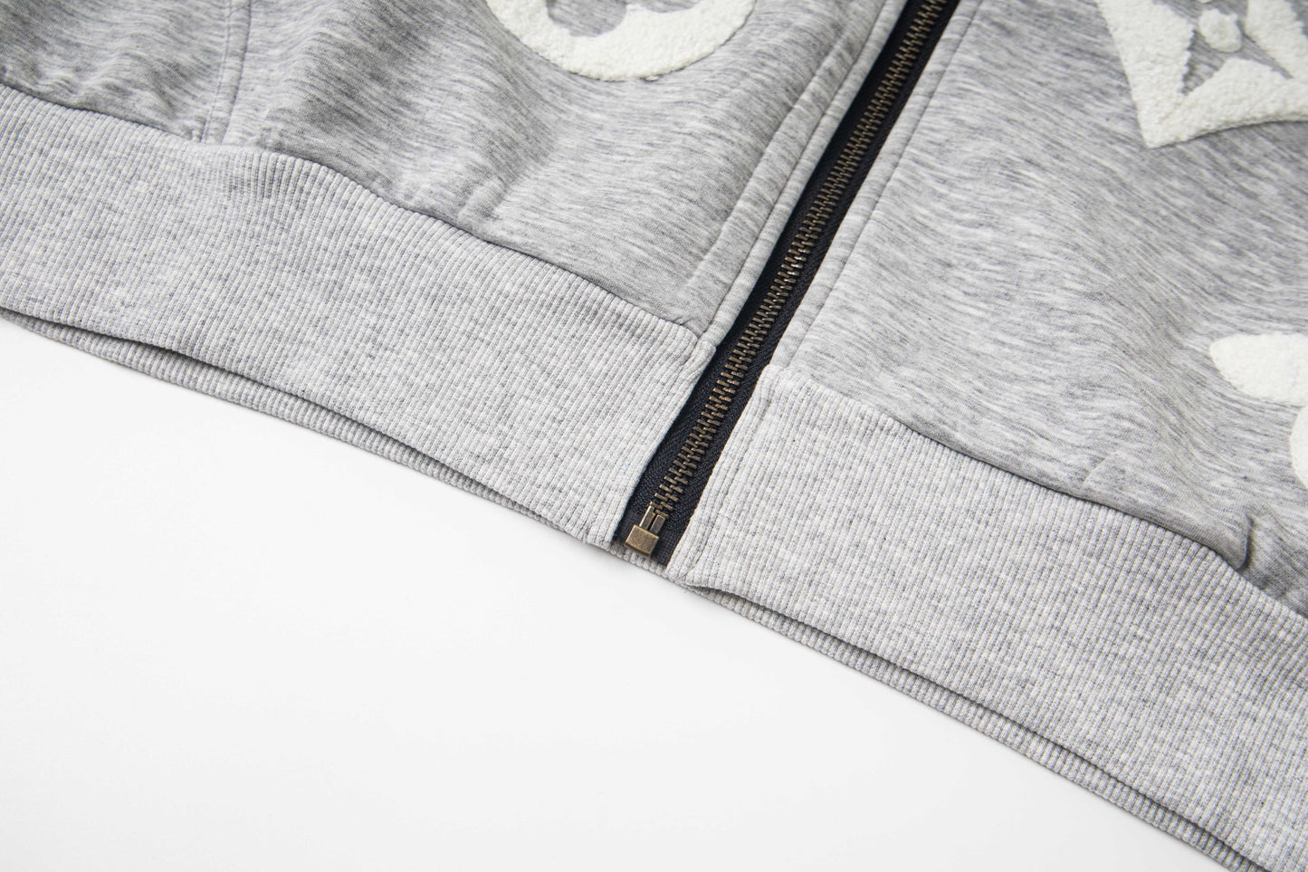 25ss Devoré Terry Embroidery Zippered Hooded Jacket
