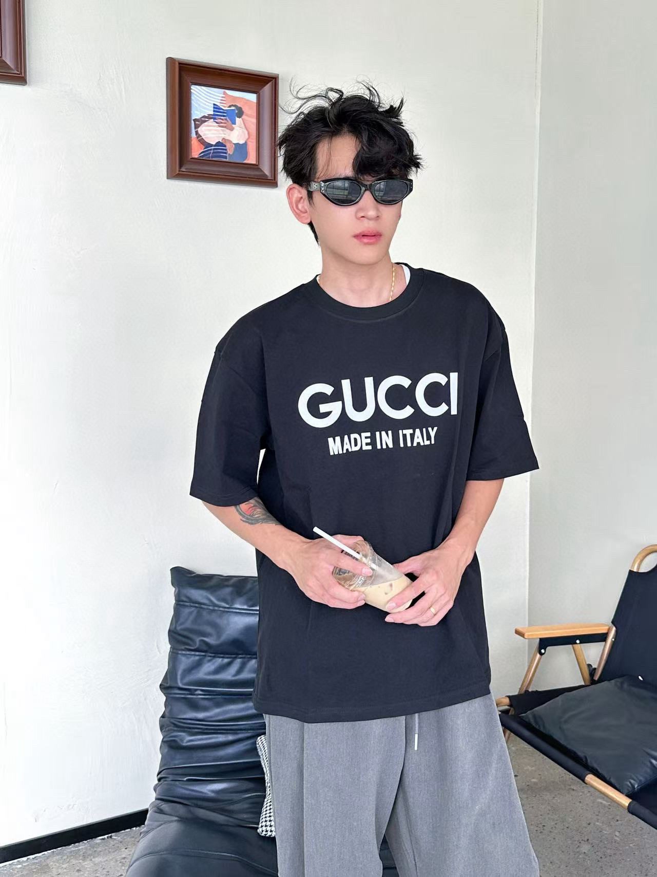 25FW Lettering short sleeves
