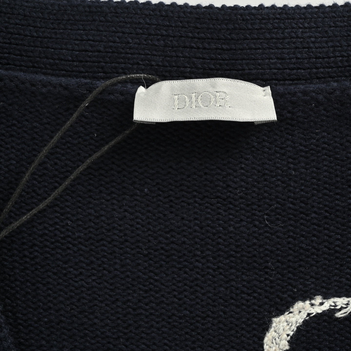 25Fw letter embroidered cardigan sweater