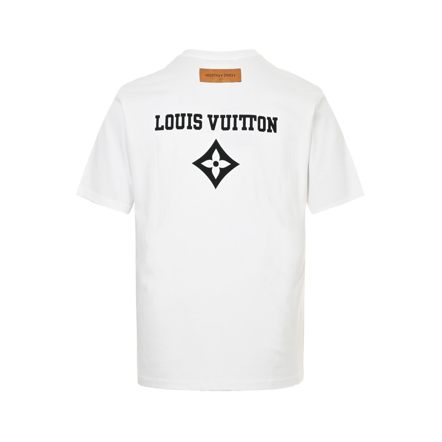 25ss front and back logo flocking print short sleeves