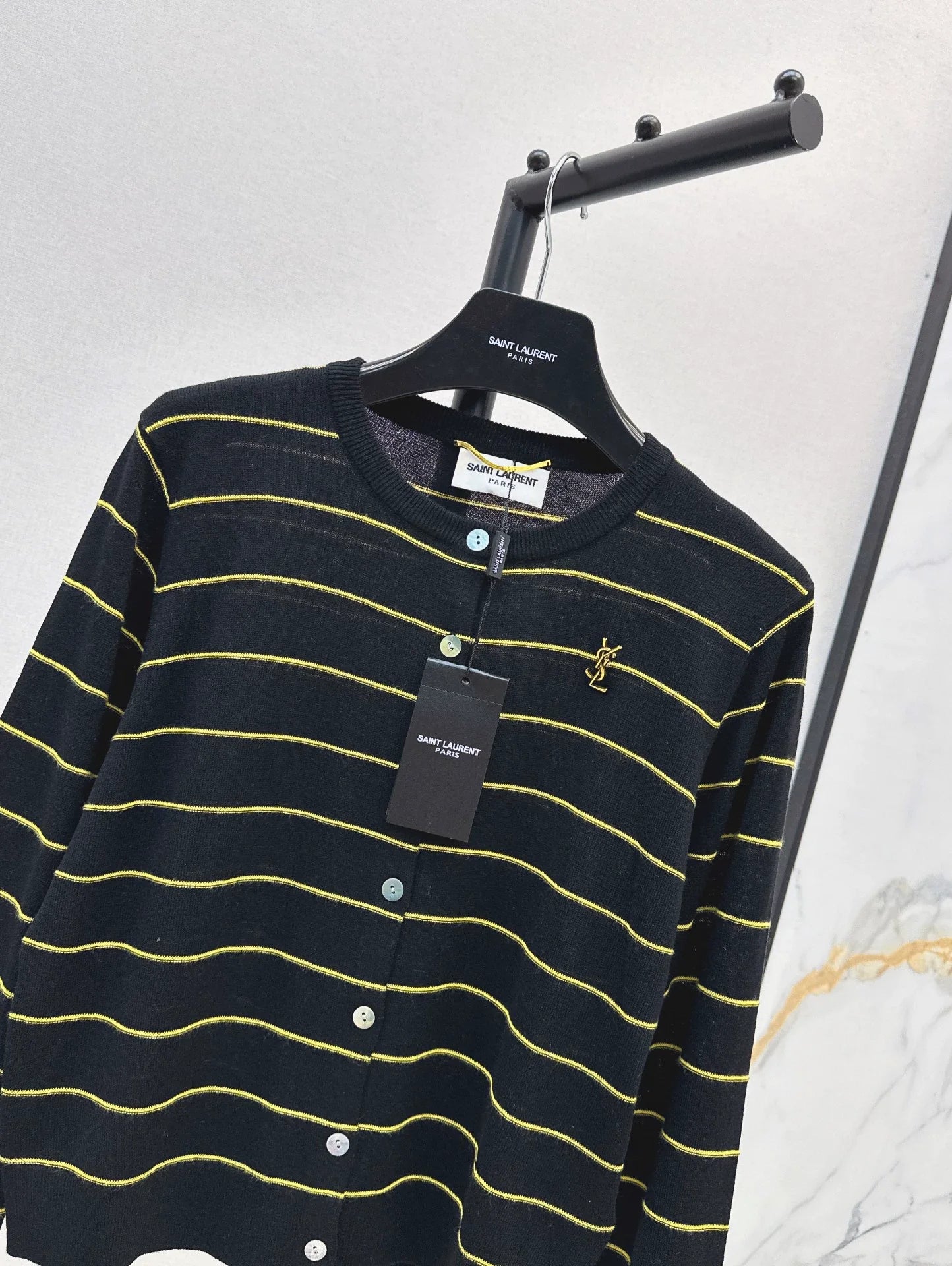 25fw Striped knitted cardigan