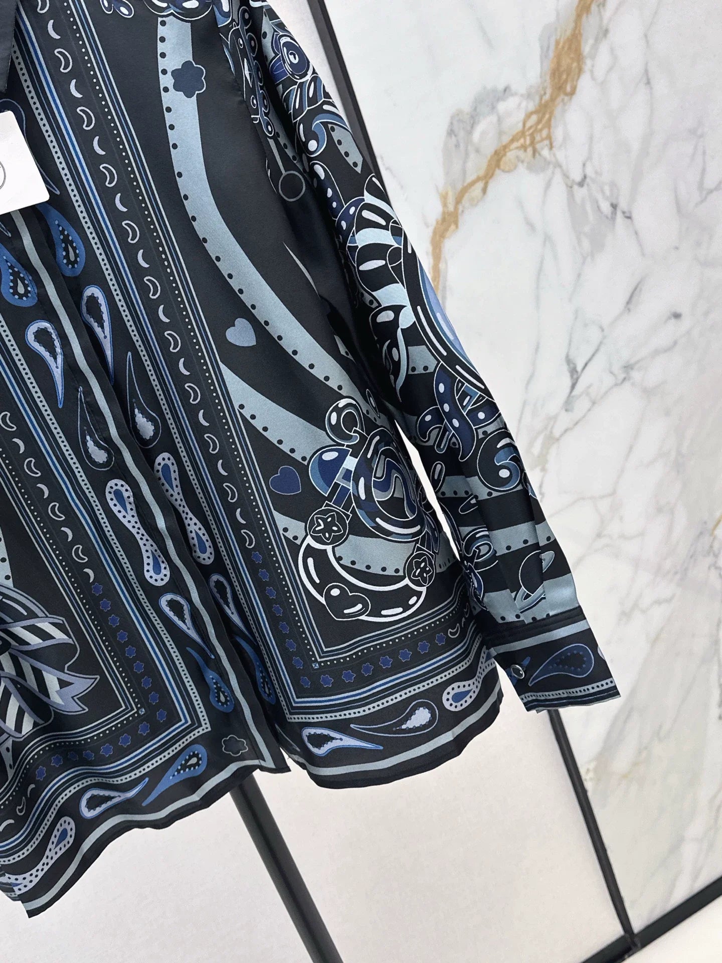 25fw Printed silk shirt