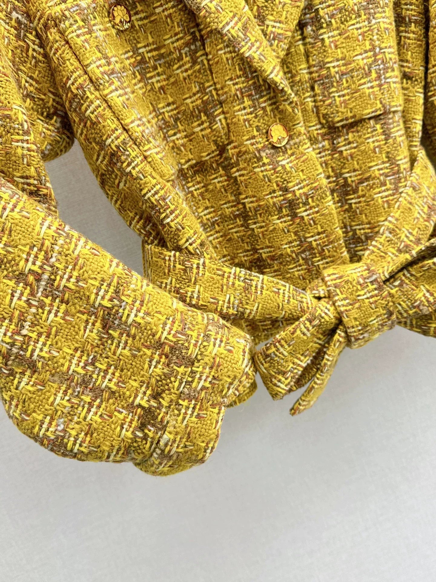 25fw Camellia decoration woven jacket