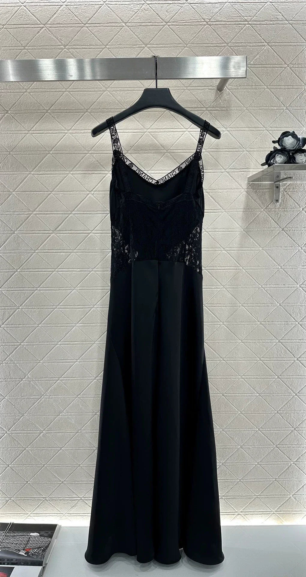 25 Lace hollow suspender dress