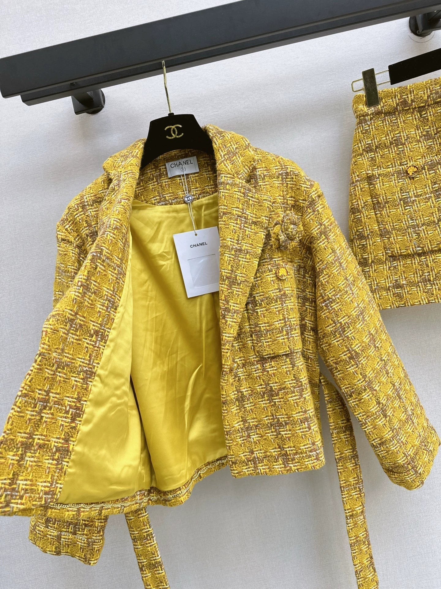 25fw Camellia decoration woven jacket