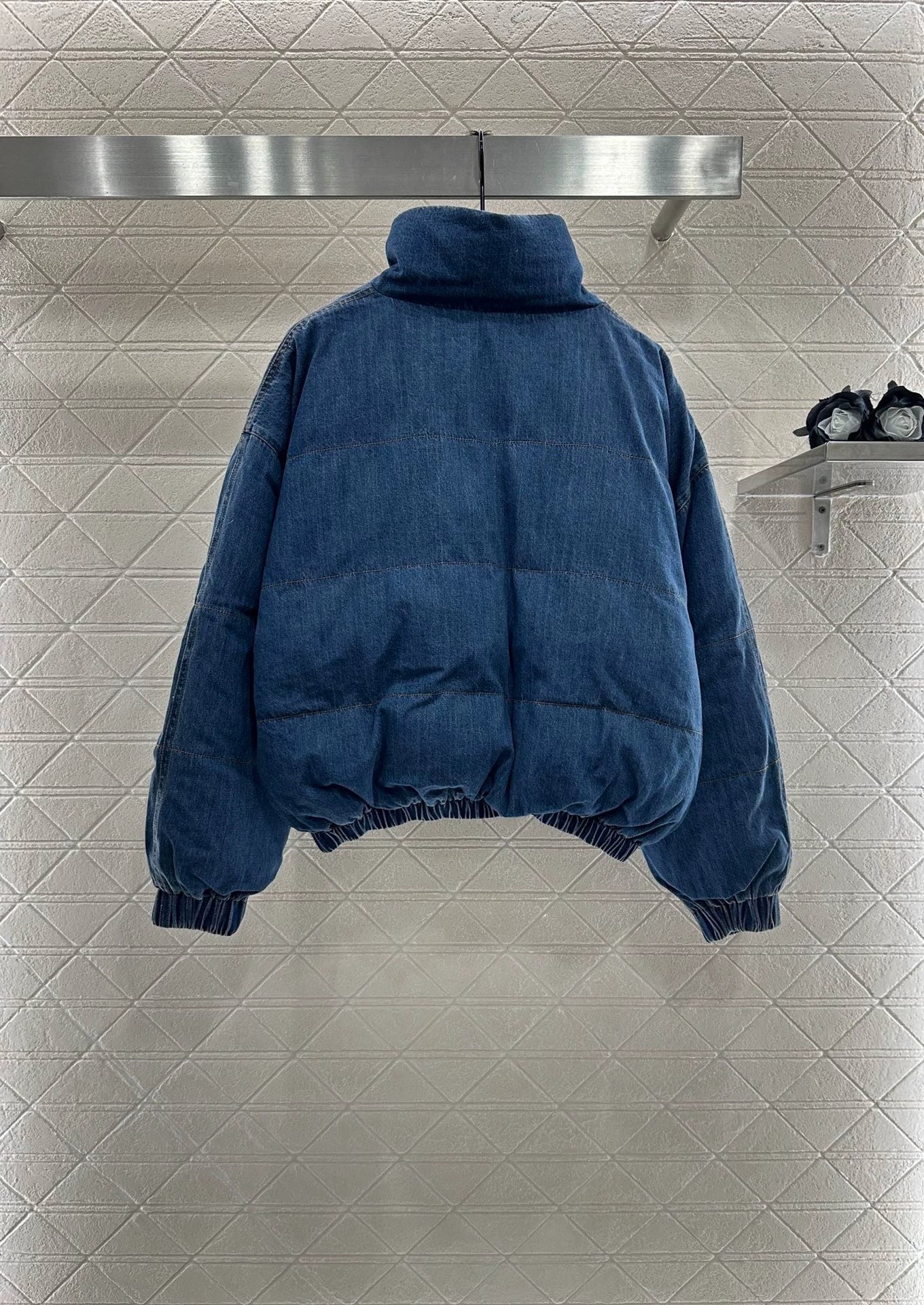 25fw Cowboy stand collar button down jacket