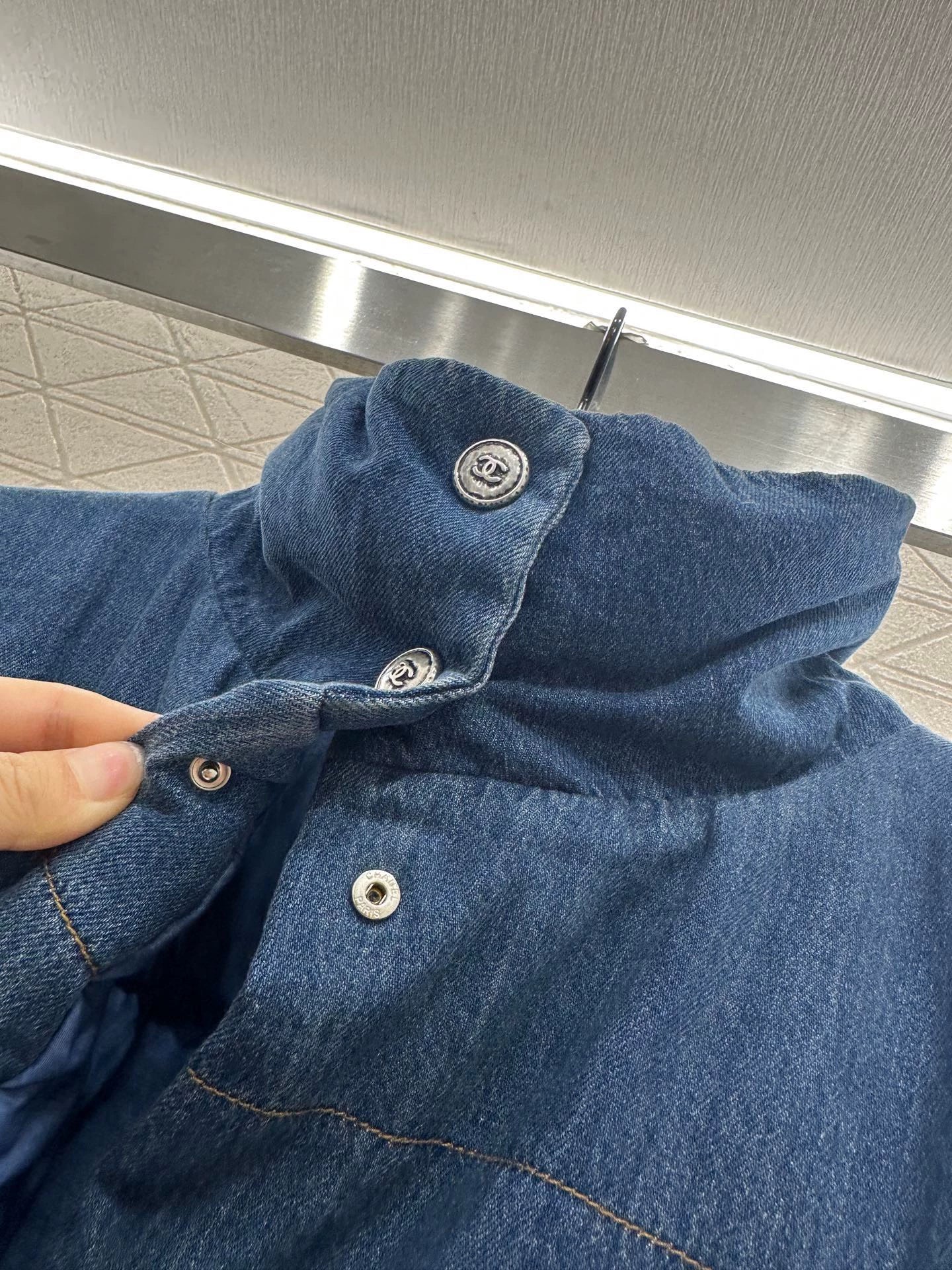 25fw Cowboy stand collar button down jacket