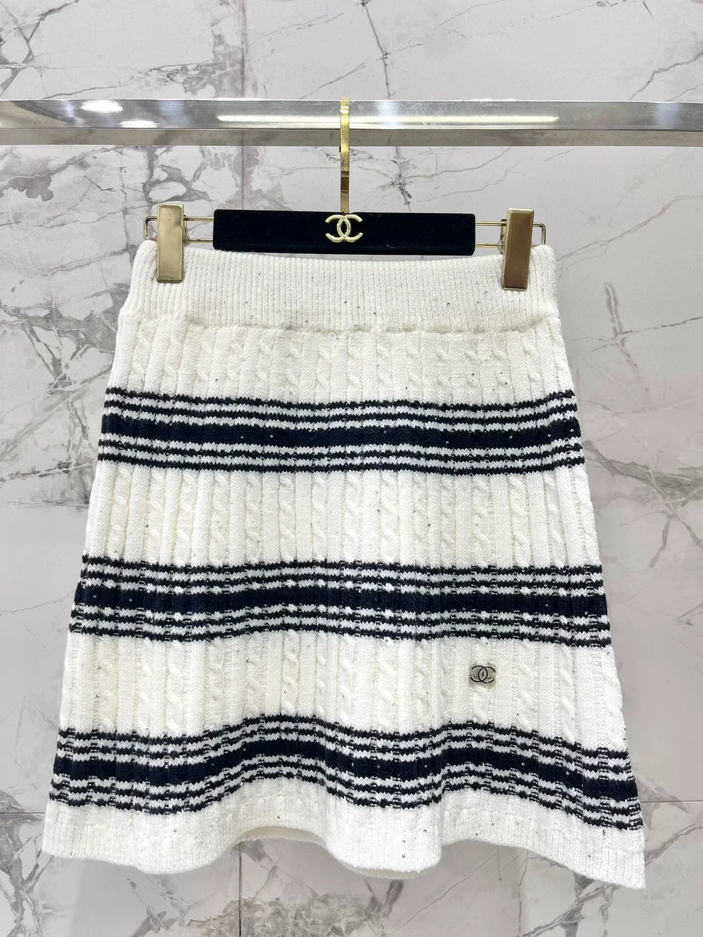 25fw Two piece striped collar set