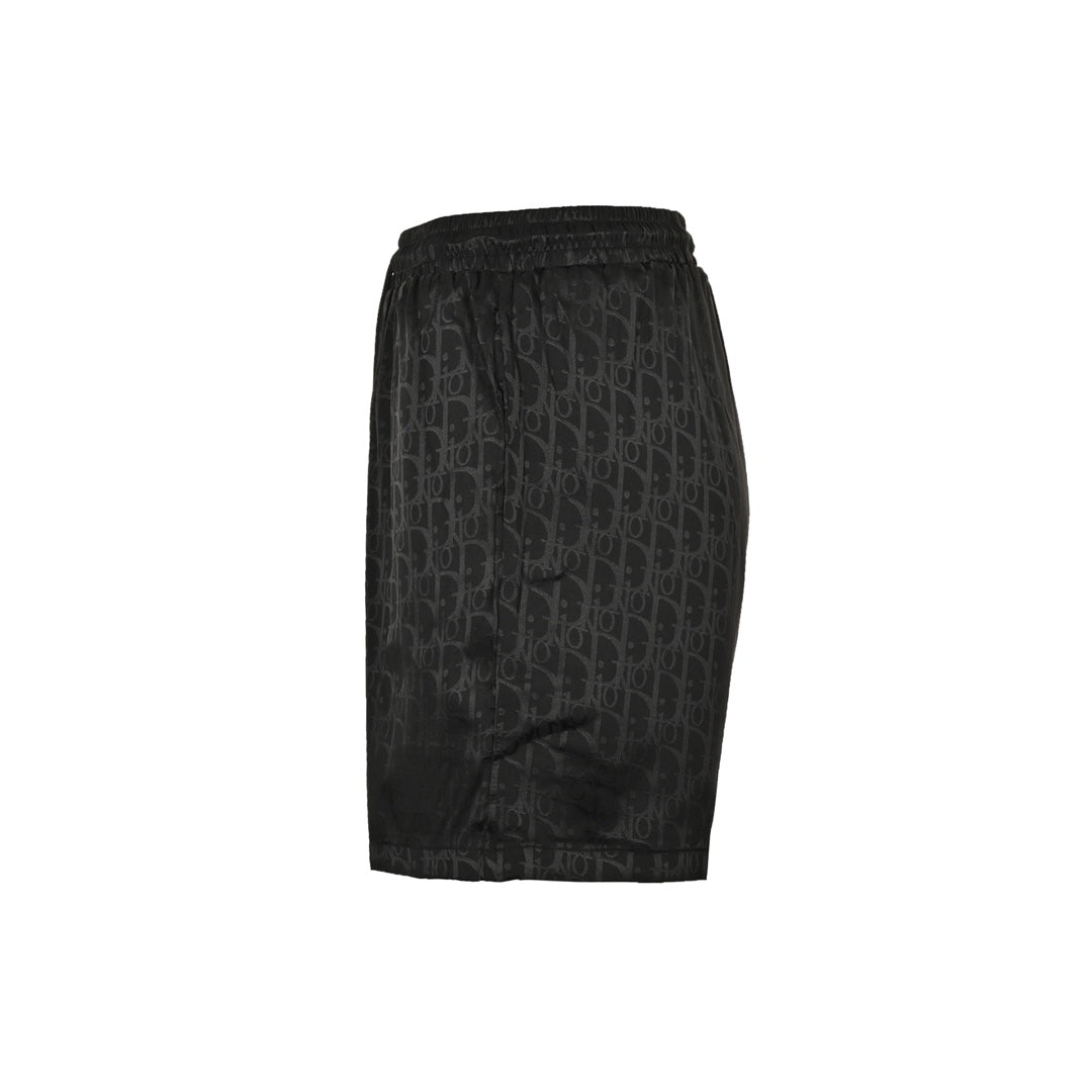 D 25 Old flower dark pattern jacquard beach shorts