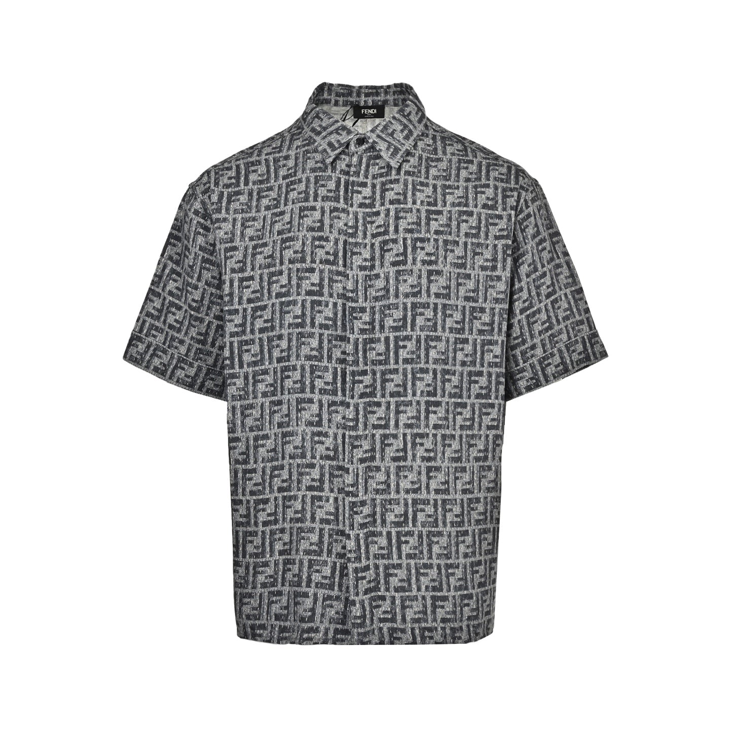 25ss Topstitched FF jacquard short-sleeved shirt