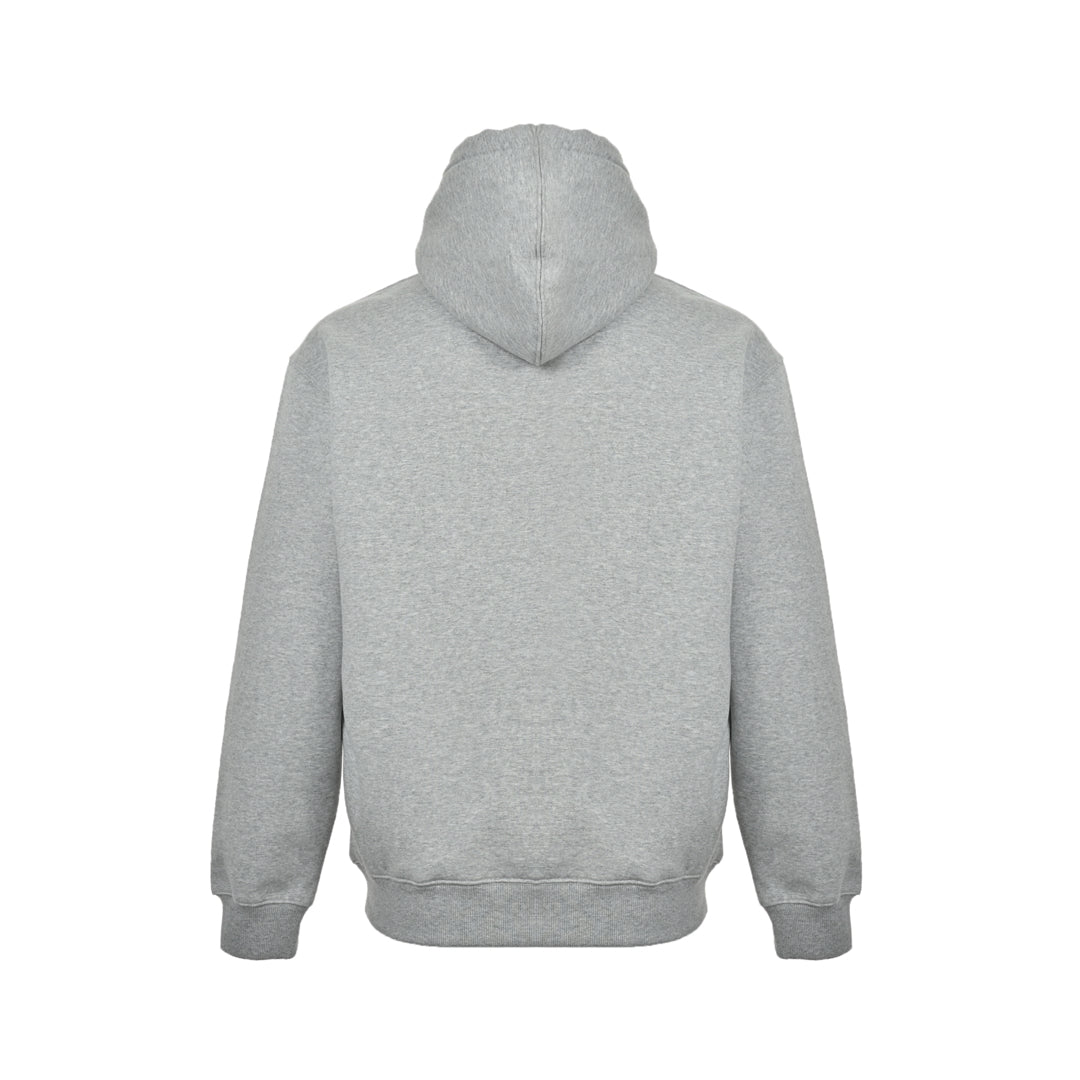 Tricolor embroidered patchwork hooded sweatshirt