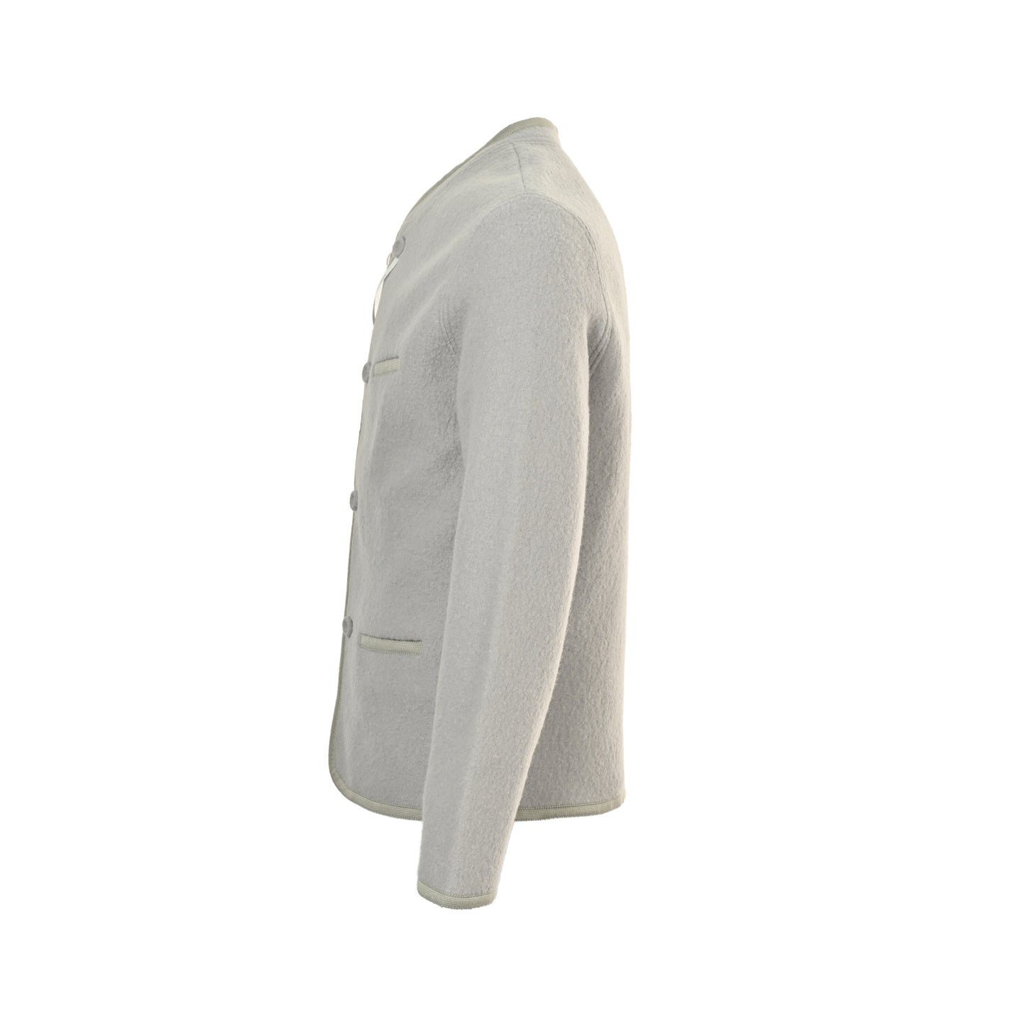 25 Hemmed wool cardigan jacket