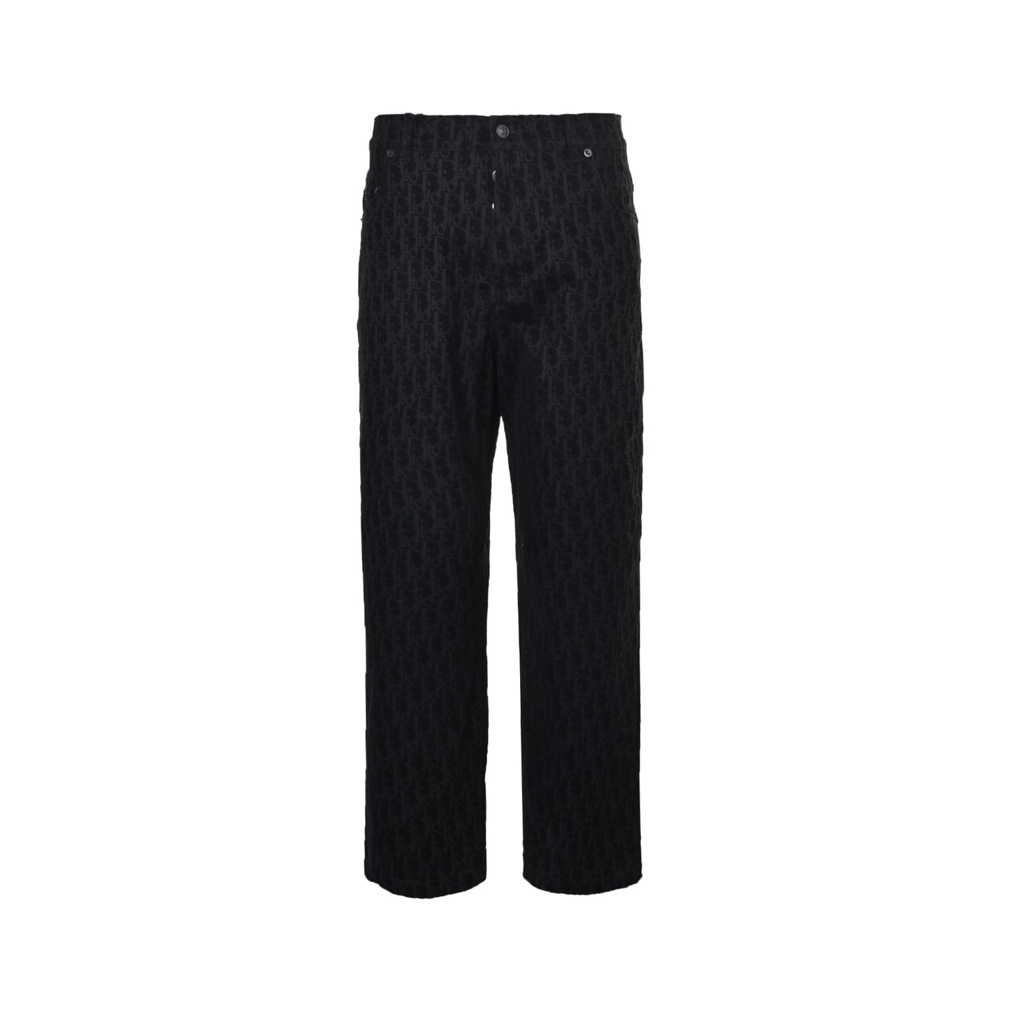 Co-branded Year of the Snake limited edition presbyopia all-over printed denim suit trousers