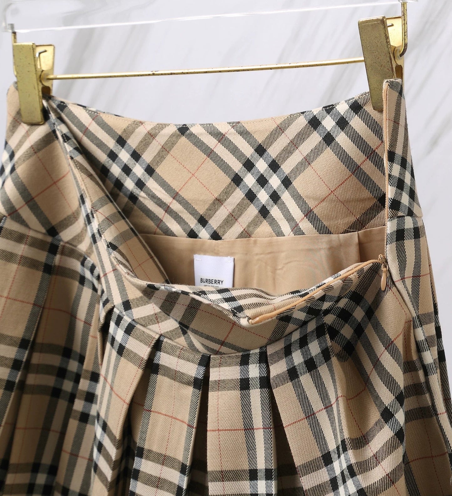 25ss Classic plaid short skirt summer pleated skirt