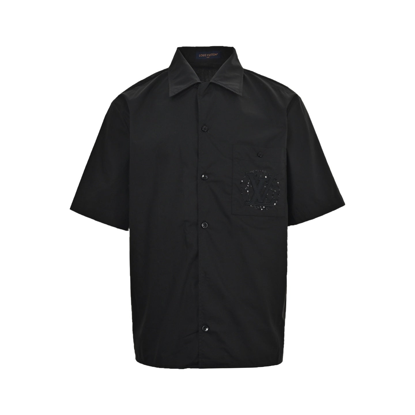 25ss Sequined Pocket Embroidered Short Sleeve Shirt