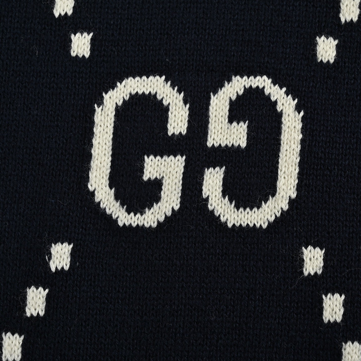 25ss Double G jacquard cable knit Polo short sleeve