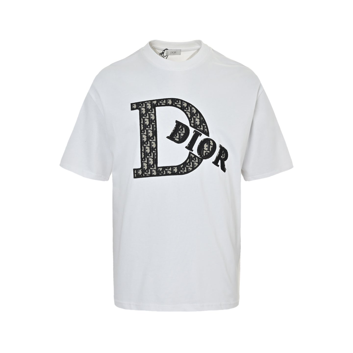 Presbyopic appliqué embroidered letter short sleeves